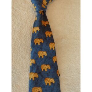 The Metropolitan Museum of Fine Art Masterworks Collection Blue Hippos Silk Tie